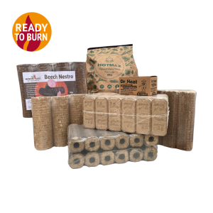 Cosy Nights In briquette bundle with Ready to Burn logo - Wood Fuel Coop