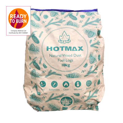 hotmax 10kg paper sack with woodsure logo woodfuel cooperative