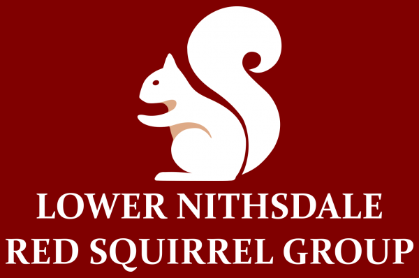 A logo for Lower Nithsdale Red Squirrel group | Wood Fuel Coop