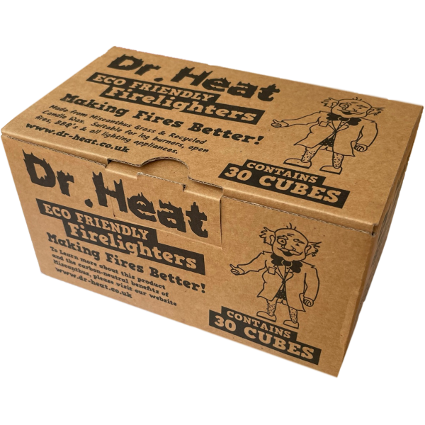 A box of Dr Heat Firelighters - Wood Fuel Co-operative