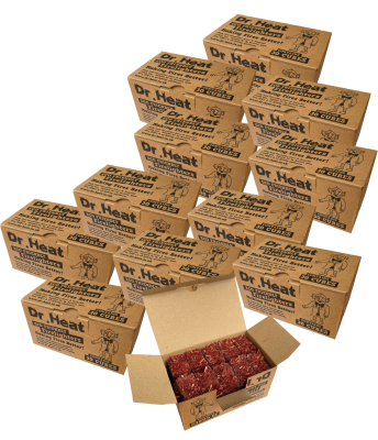 Twelve boxes of Dr Heat firelighters - Wood Fuel Co-operative