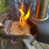 woodlets pizza oven pellets with waxling firelighter in Ooni pizza oven woodfuel cooperative