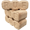 XL RUF Three square wood blocks in a stack Wood Fuel Coop