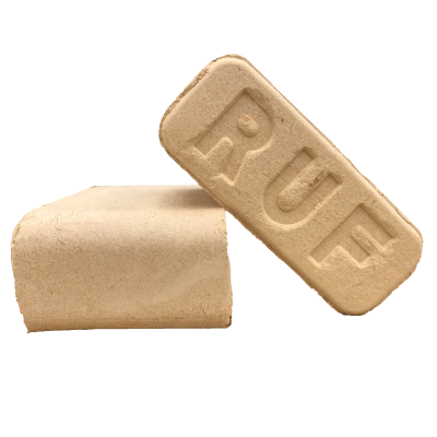 Two RUF birch briquettes blocks - Wood Fuel Co-operative