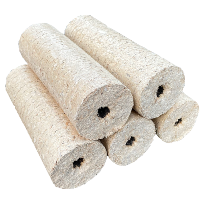 Stack of five turbo heatlogs - Wood Fuel Co-operative