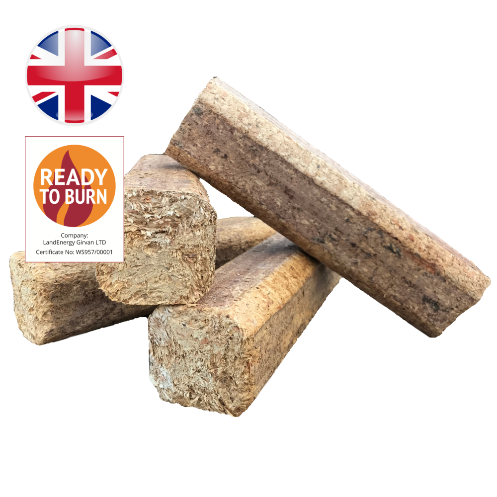 Three softwood woodlets briquettes - Wood Fuel Coop