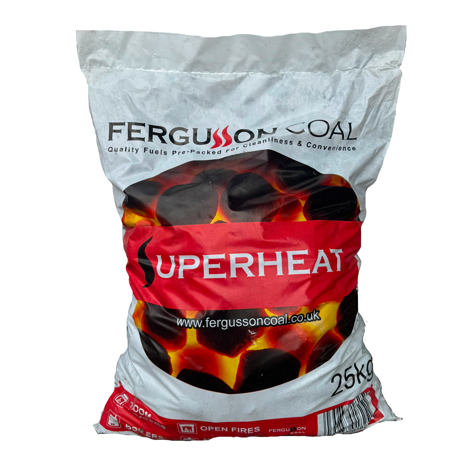 A 25kg bag of Superheat Smokeless fuel - Wood Fuel Co-operative